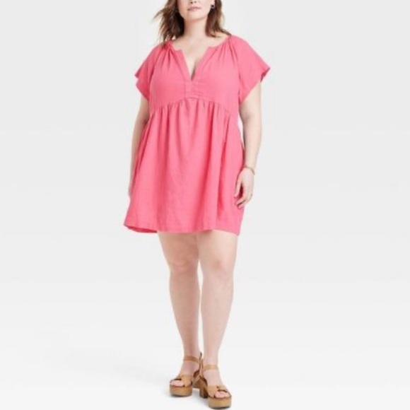 (2X)- Universal Thread Women’s Short Sleeve Shirt Dress - Picture 1 of 6
